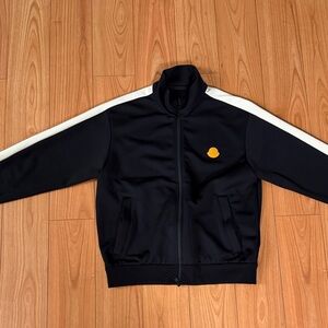 Moncler Men’s zip-up in Black with White Stripes